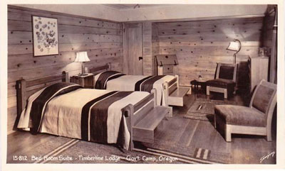 This postcard image of sunset over Mount Hood bears a copyright date of 1904. On the back, the card reads, "Compliments of the New York Sunday American and Journal."