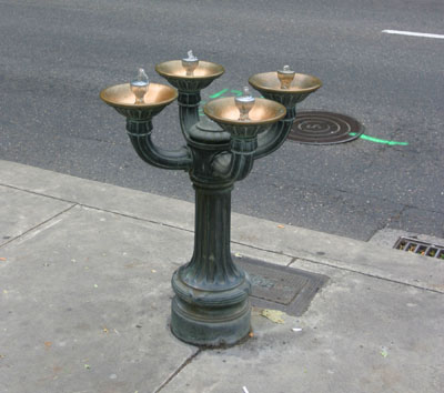 A Benson Bubbler drinking fountain