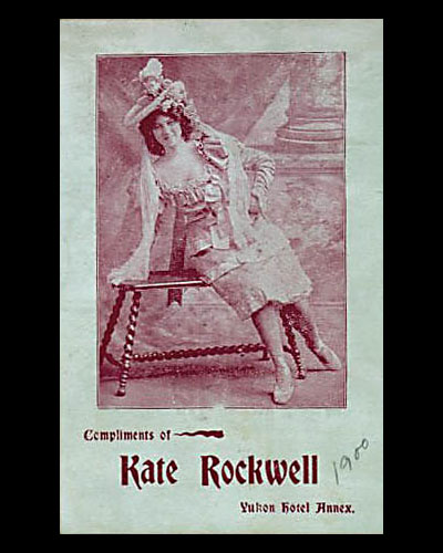 One of the calling cards Klondike Kate handed out during performances.