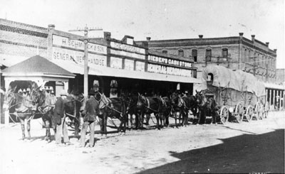 Freight team in Lakeview in 1900, two years before Ray V.B. Jackson came to Lake County to teach.